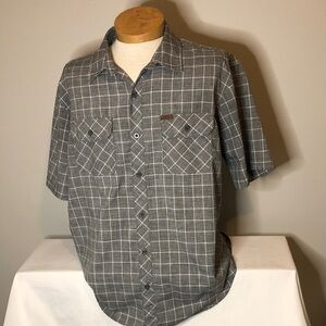 Orvis Men's Charcoal Checkered Button Down Shirt